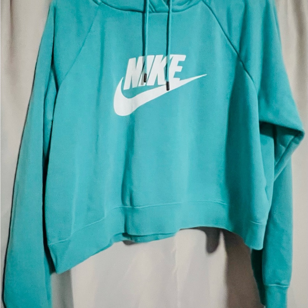 Nike Teal Crewneck Sweatshirt with White Logo